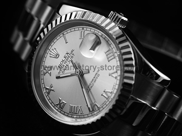 Rolex Date-Just Silver Case Silver Dial For Men