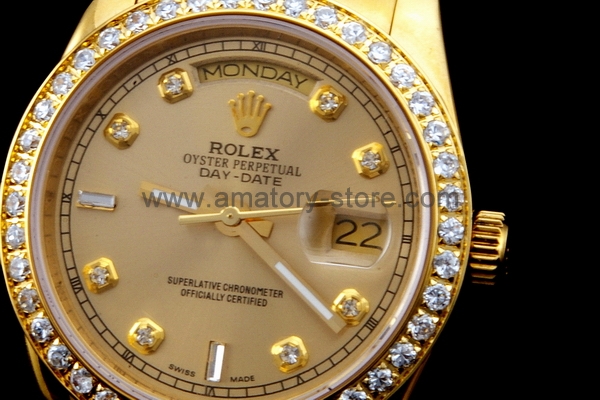 Rolex Day-Date Gold Case Gold Dial For Men