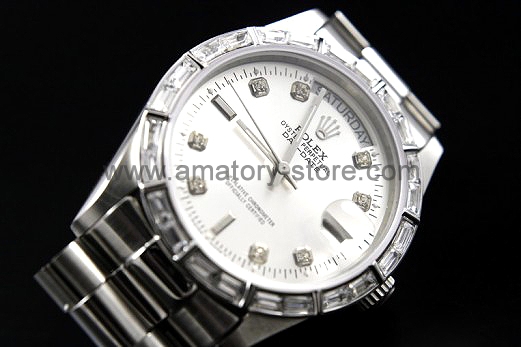 Rolex Day-Date Silver Case Silver Dial For Men