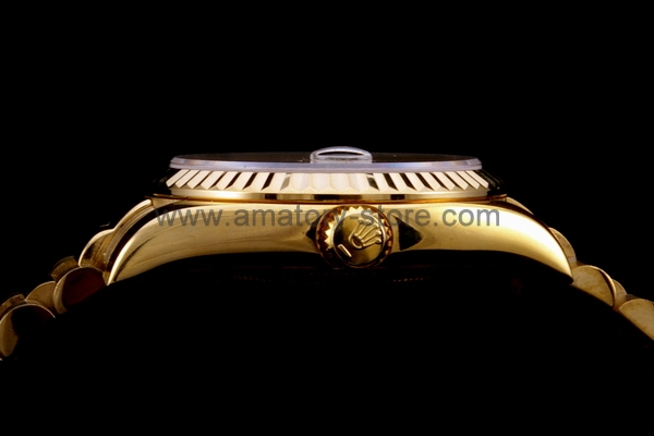 Rolex Day-Date Gold Case Computer Gold Dial For Men