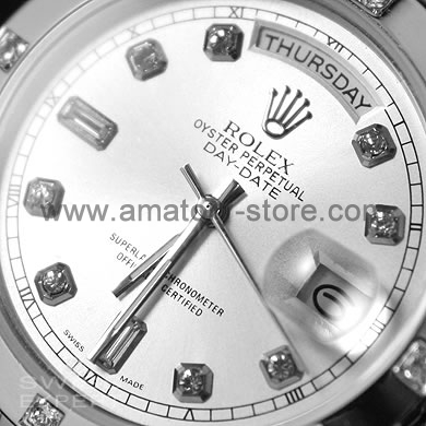 Rolex Day-Date Silver Case Silver Dial For Men