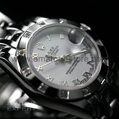 Rolex Date-Just Silver Case Silver Dial For Women