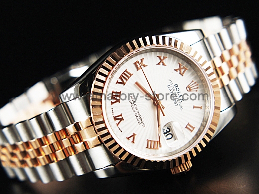 Rolex Date-Just Silver Case Mother Of Pearl White Dial For Men