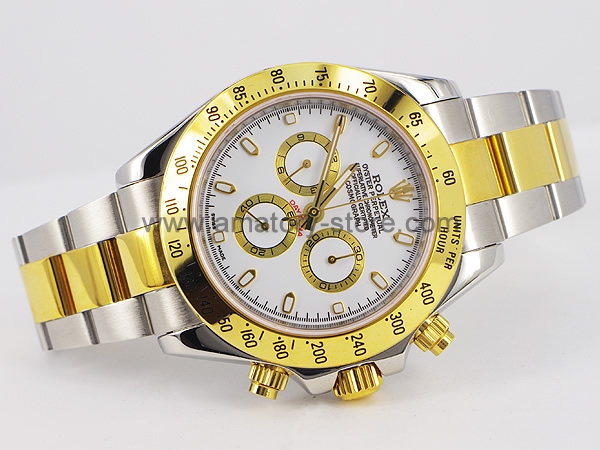 Rolex Daytona Silver Case White Dial For Men