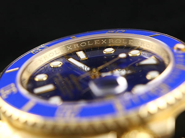 Rolex Submariner Gold Case Blue Dial For Men