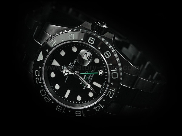 Rolex GMT Master II Black Case Black Dial For Men