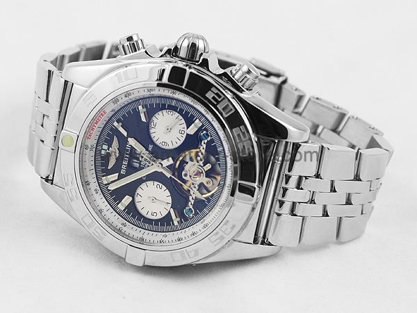 Breitling Windrider Silver Case Black Dial For Men