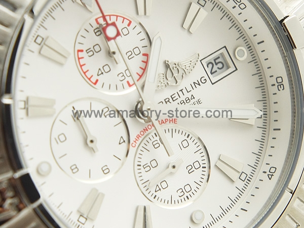 Breitling Windrider Silver Case White Dial For Men