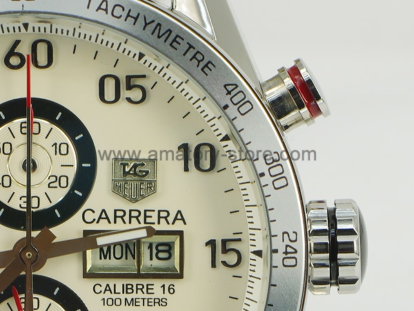 Tag Heuer Carrera Calibre 16 Silver Case White Dial For Men