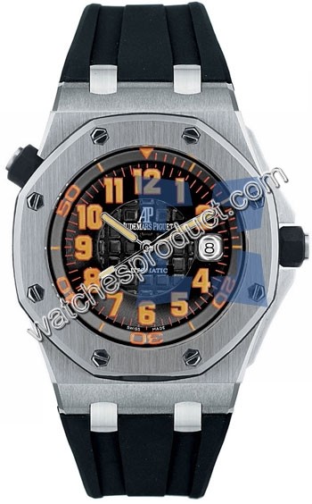 Audemars Piguet Black tapisserie dial with orange highlights Dial Mens Watch 15701ST.OO.D002CA.01