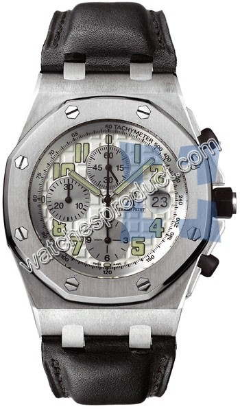 Audemars Piguet White Guilloche with Silver subdials Dial Mens Watch 26020ST.OO.D001IN.02