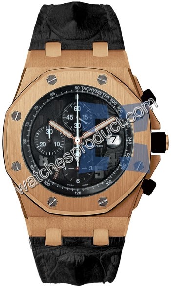 Audemars Piguet Black Tappisserie and Circular Guilloche Dial Dial Mens Watch 26132OR.OO.A100CR.01