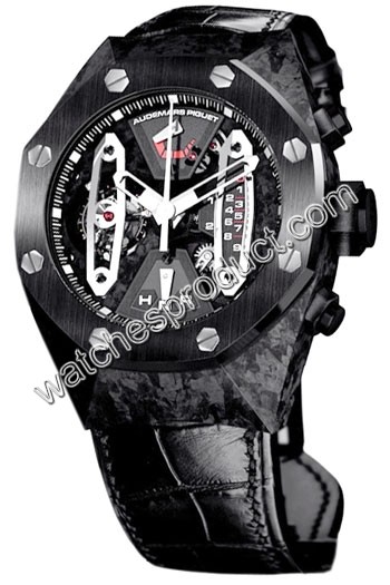 Audemars Piguet Lacquered Black with Mega-tapisserie motif Dial Watch 26265FO.OO.D002CR.01