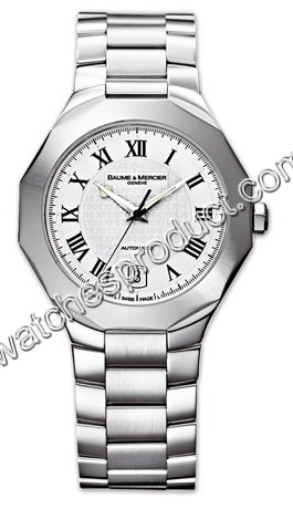 Baume & Mercier Silvered Guilloche Dial Mens Watch 8593