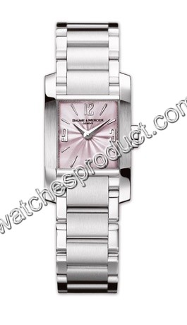 Baume & Mercier Pink Guilloche Dial Ladies Watch 8709