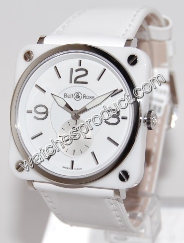 Bell & Ross White Quarter Arabic Dial Watch BR-096