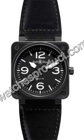 Mens Bell & Ross BR0192CAR-BLK-SL Watch