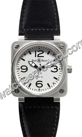 Bell & Ross White Dial Mens Watch BR0192WHT-SL