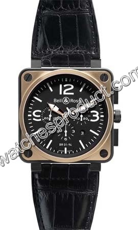 Bell & Ross Mens BR0194BLK-PGCAR-SL Watch