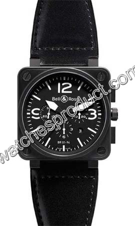 Bell & Ross Automatic Mens Watch BR0194CAR-BLK-SL