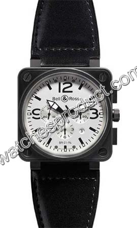 Bell & Ross BR0194CAR-WHT-SL Mens Automatic Watch