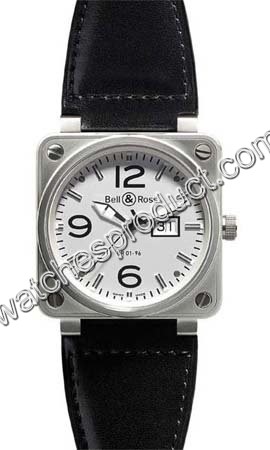 Bell & Ross Mens BR0196WHT-SL Watch