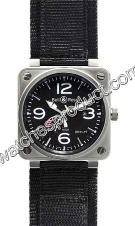 Bell & Ross Black Dial Mens Watch BR0197BLK-SS