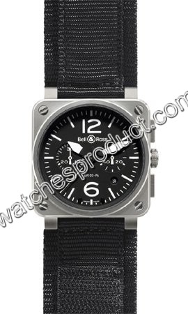 Bell & Ross Black Dial Mens Watch BR0394BLK-SL