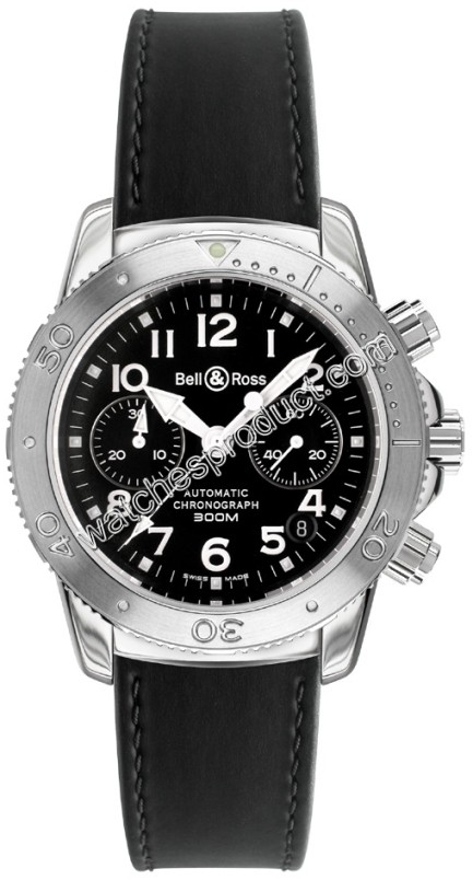 Bell & Ross Black Arabic Dial Mens Watch Diver 300 Black