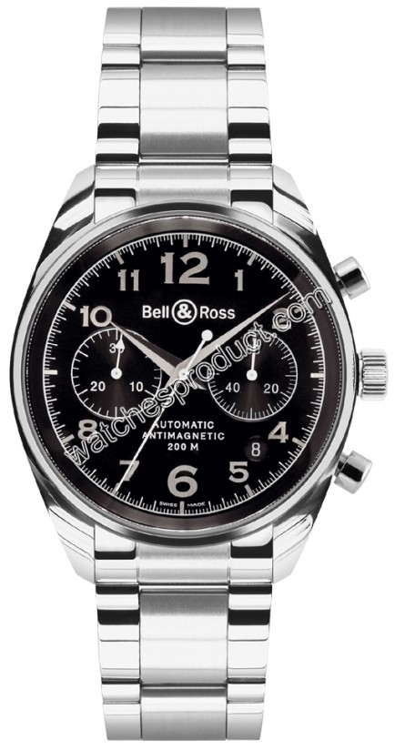 Bell & Ross Black Arabic Dial Mens Watch Geneva Black