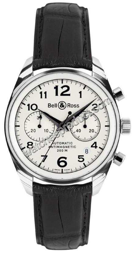 42.5mm Bell & Ross Mens Watch Geneva White