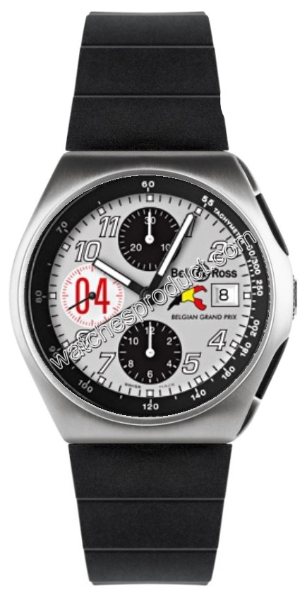 Bell & Ross Silver Arabic Dial Mens Watch Grand Prix 04