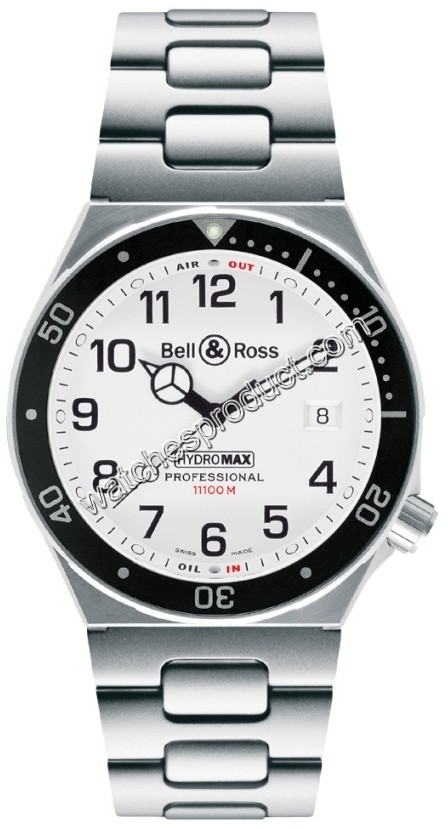 Bell & Ross White Arabic Dial Watch Hydromax White