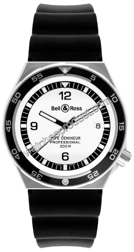 Bell & Ross White Quarter Arabic Dial Watch Type Demineur White