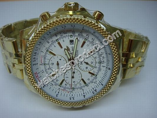 Breitling White Dial Mens Watch 6556