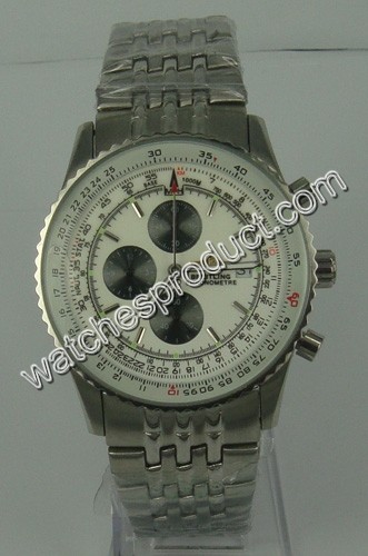 Breitling White Dial Watch 6699