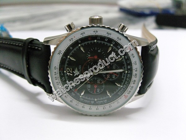 Breitling Black Dial Watch 7655