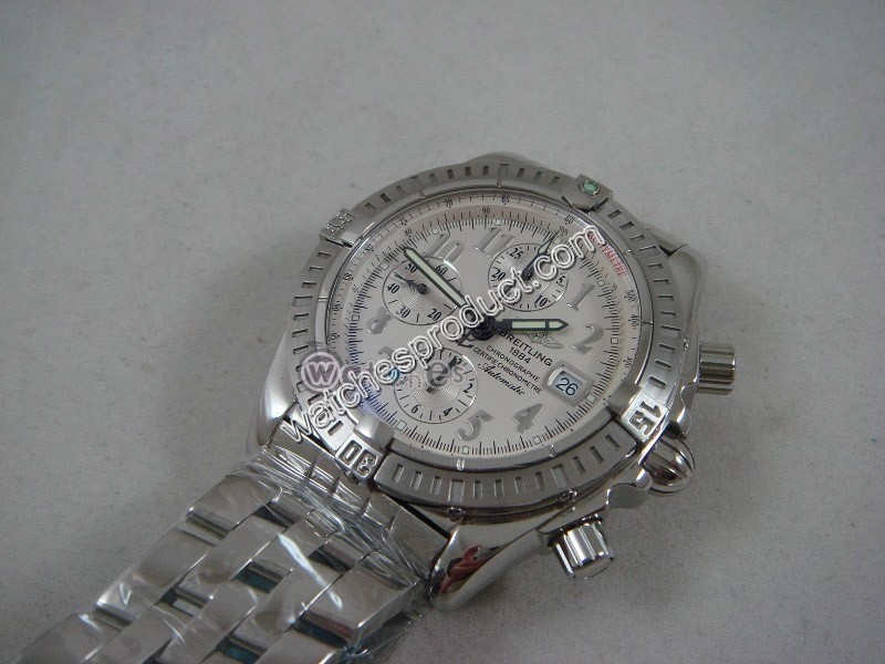 Breitling White Dial Mens Watch 8566