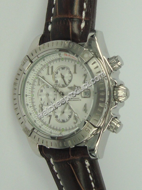 Breitling White Dial Mens Watch 8744