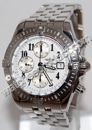 Breitling White Arabic Dial Watch A133565