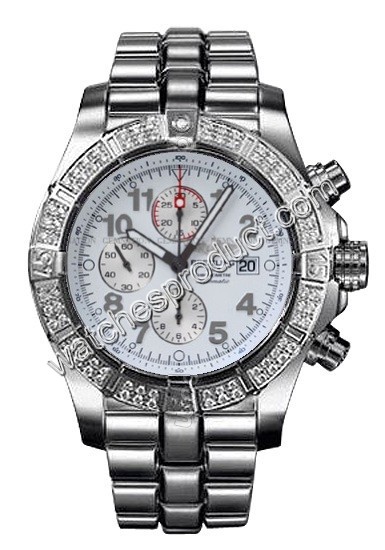 Breitling White Arabic Dial Mens Watch A1337011