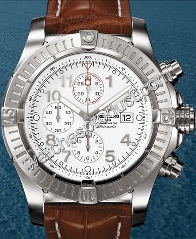 Breitling White Arabic Dial Mens Watch A13370