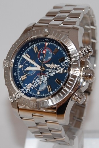 Breitling Blue Baton Dial Watch A13370