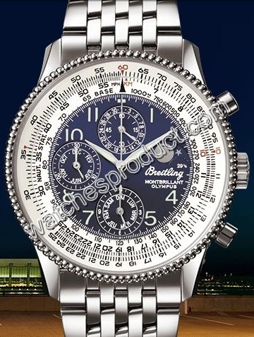 Breitling Blue Arabic Dial Watch A19350