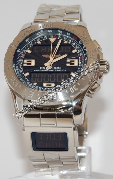 Breitling Blue Quarter Arabic Dial Mens Watch A78363