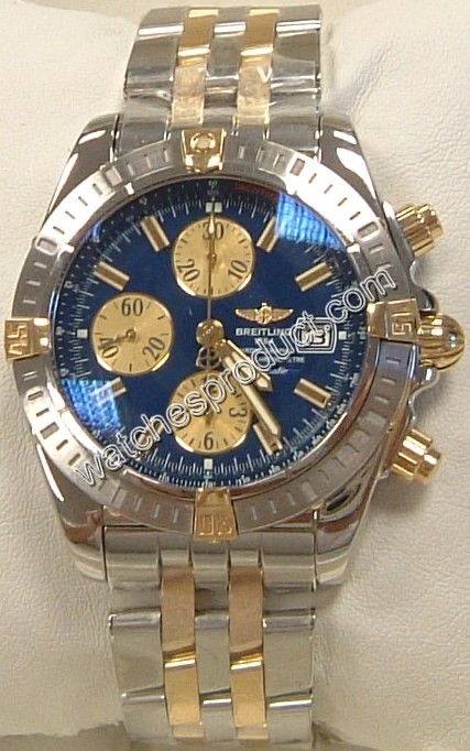 Breitling Blue Baton Dial Mens Watch B13356