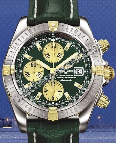 Breitling Green Baton Dial Watch B13356