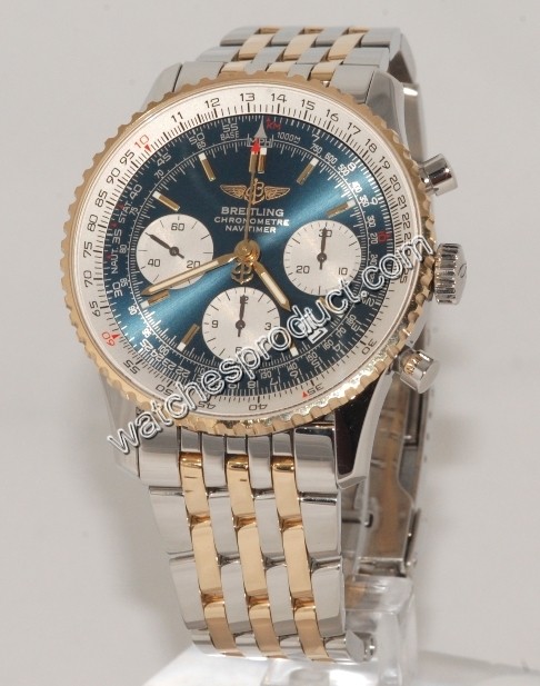 Breitling Blue Baton Dial Mens Watch D23322