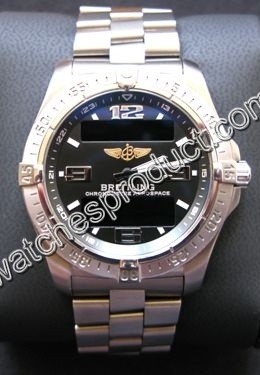 Breitling Black Quarter Arabic Dial Watch E79362