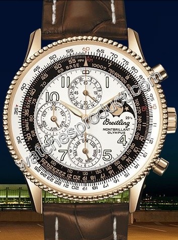 Breitling White Arabic Dial Watch R19350